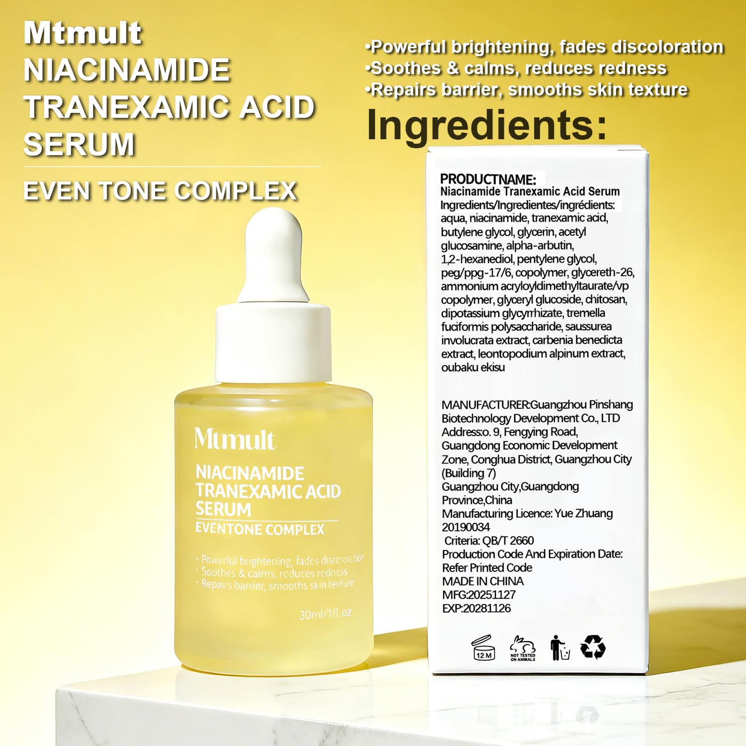 Amazon.com: Mtmult Tranexamic Acid Serum - Tranexamic Acid for